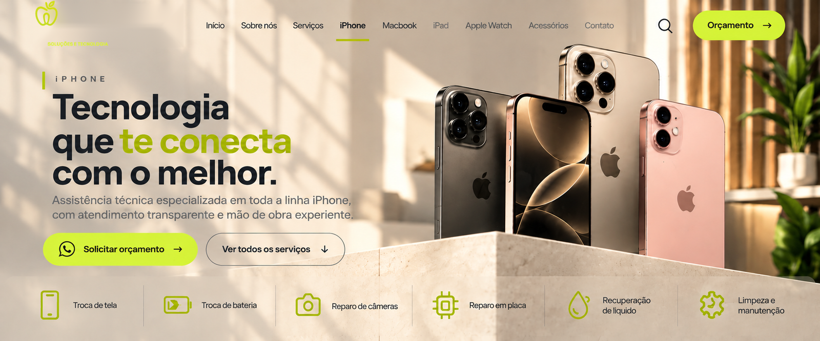 iFastservice — Tecnologia que te conecta com o melhor. Assistência técnica especializada para iPhone, com orçamento pelo WhatsApp e serviços de reparo.